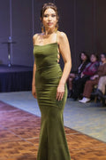 Vestido Terciopelo Olivo