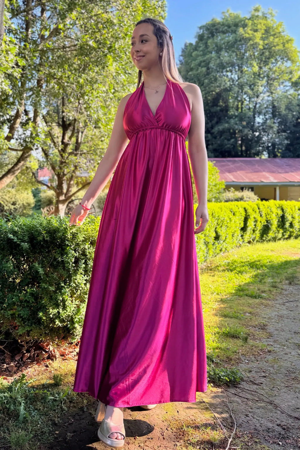 Vestido Luz Austral Magenta