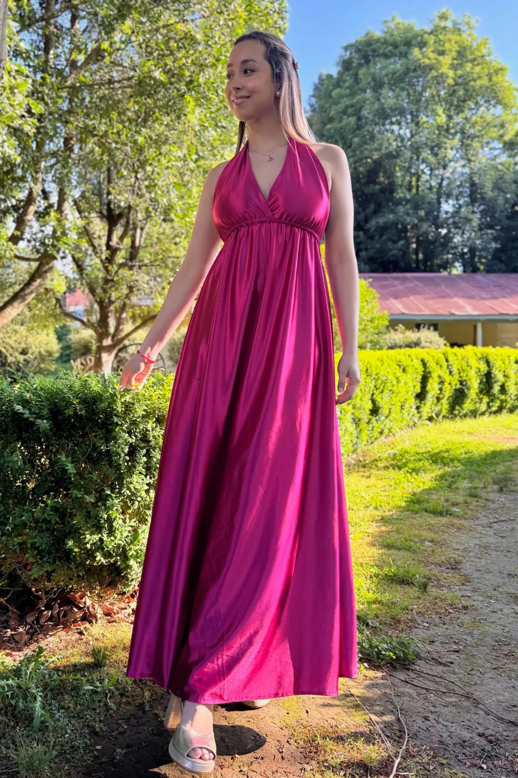 Vestido Luz Austral Magenta