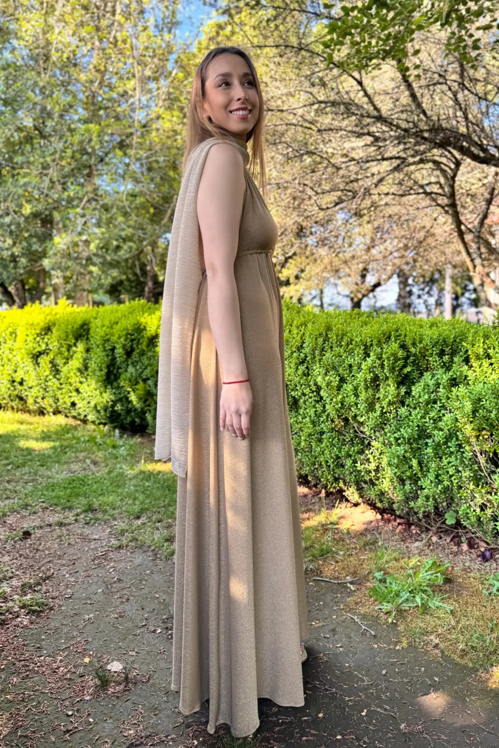Vestido Luz Austral Beige