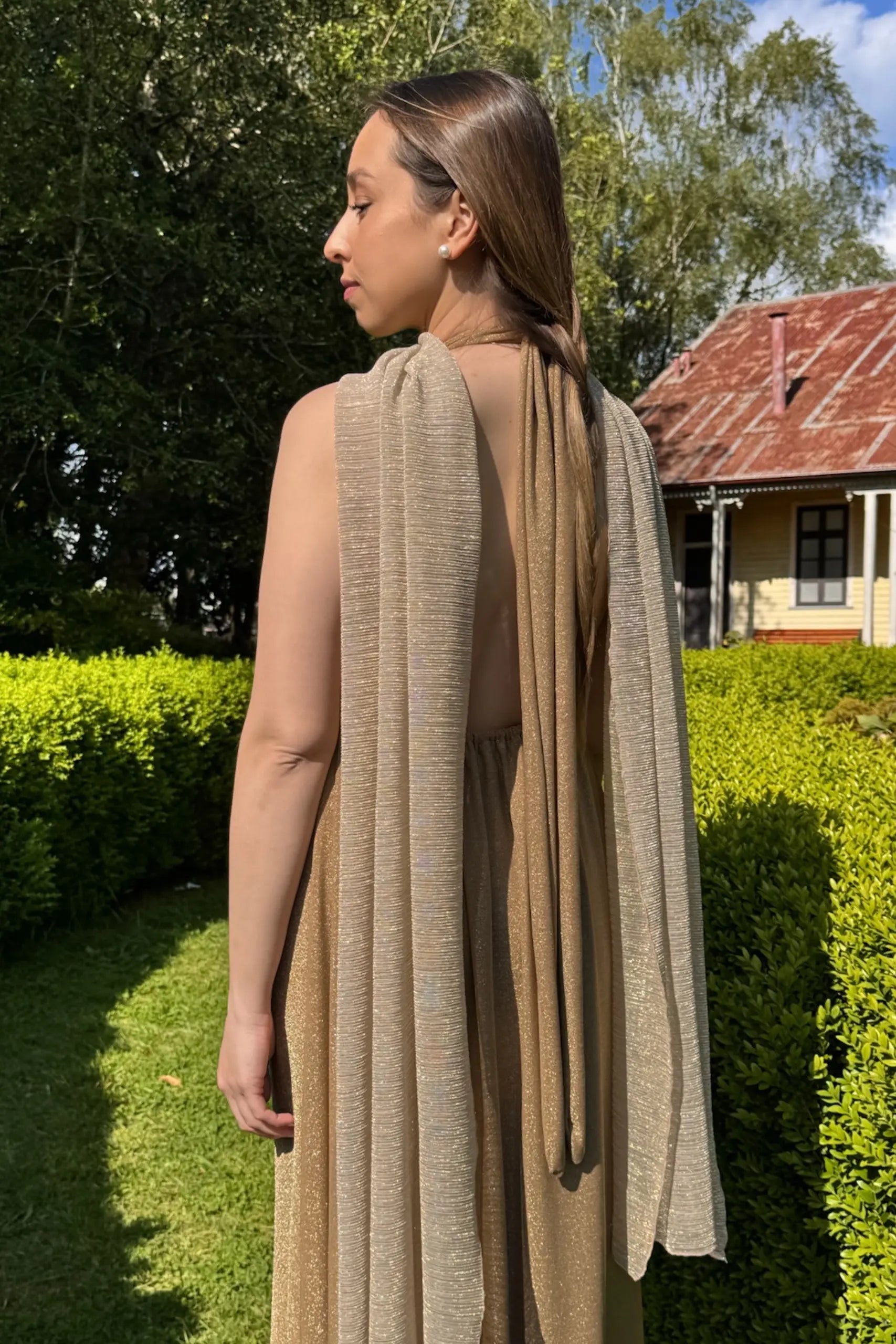 Vestido Luz Austral Beige