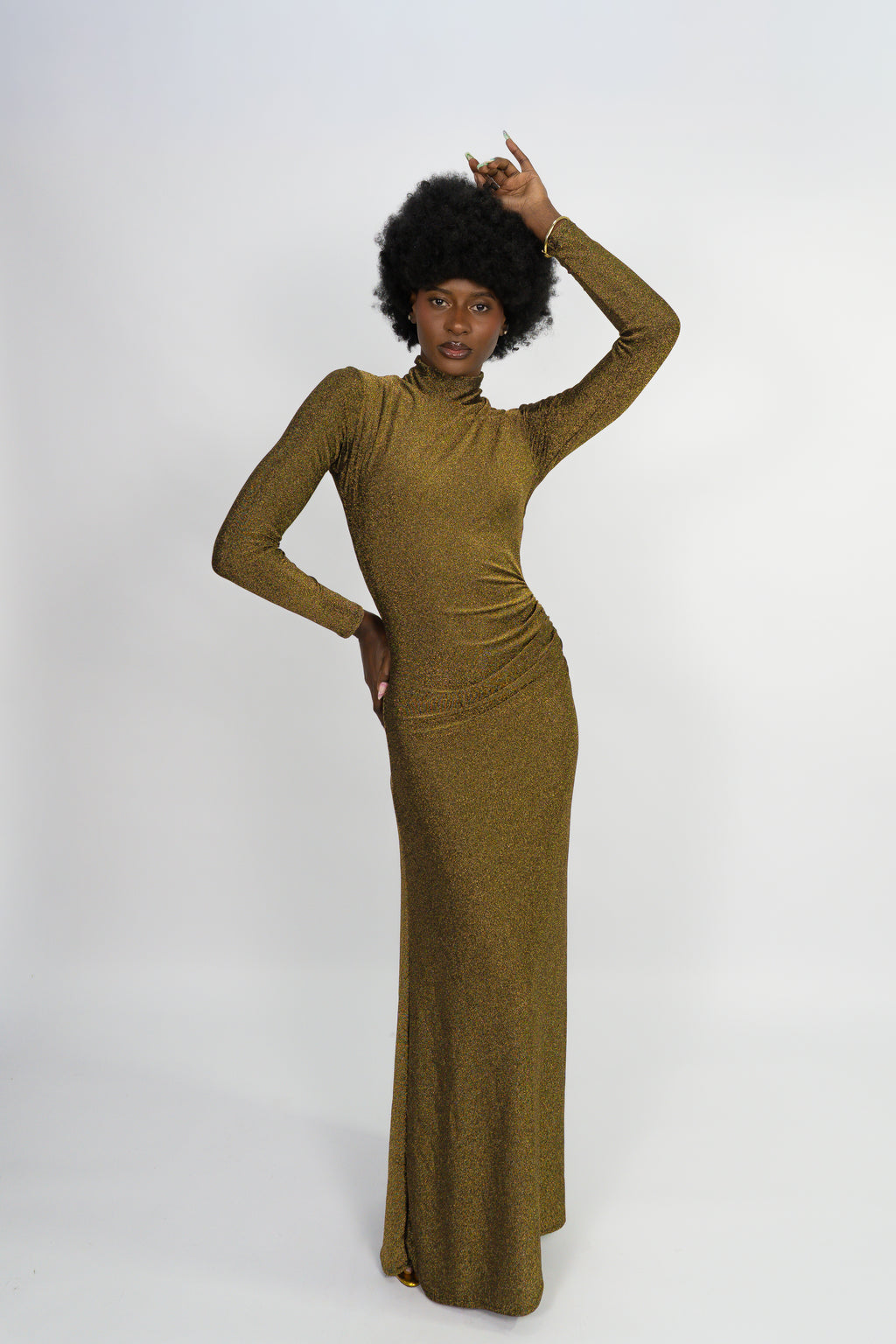 Vestido Aria Dorado