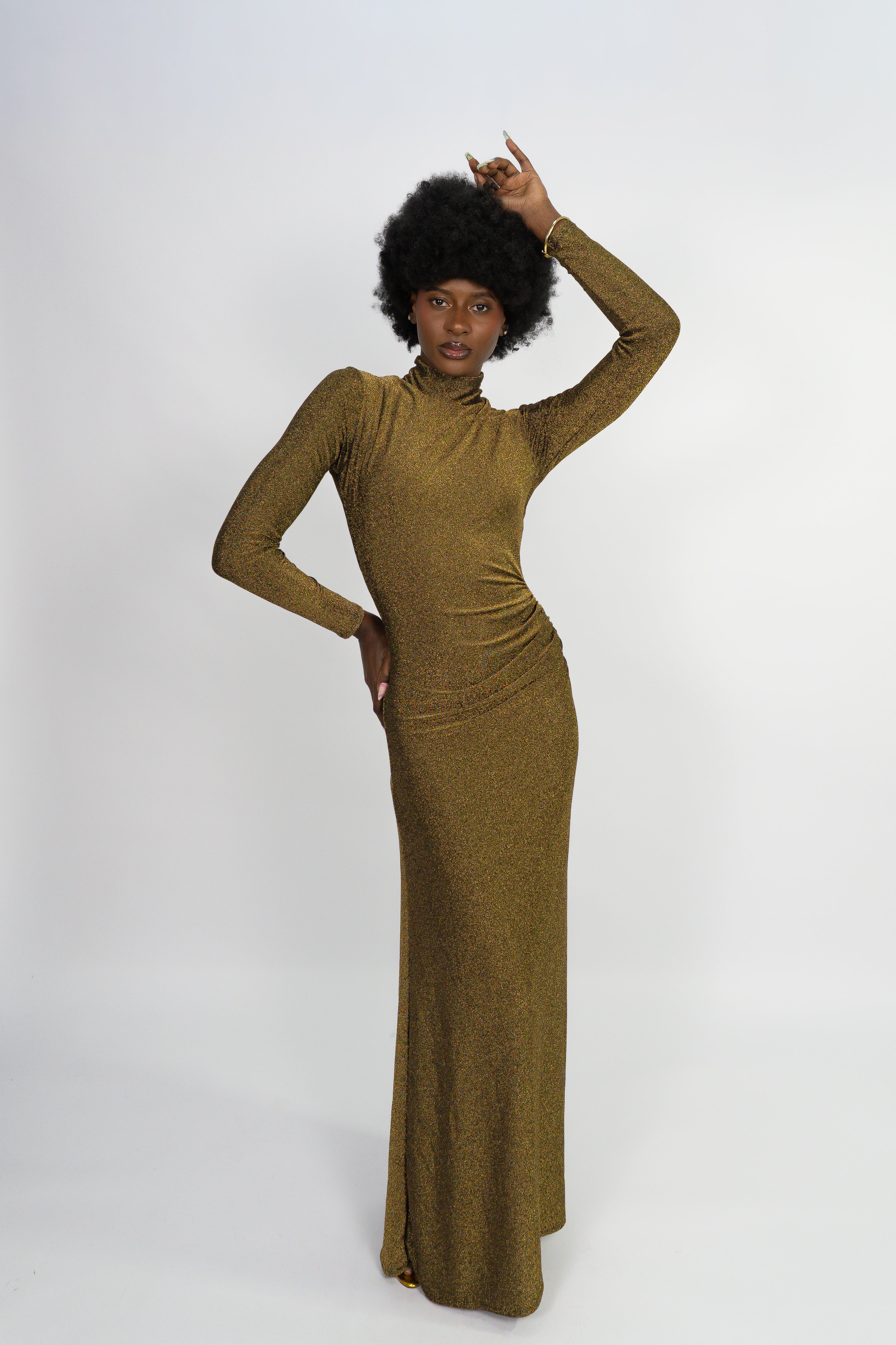 Vestido Aria Dorado