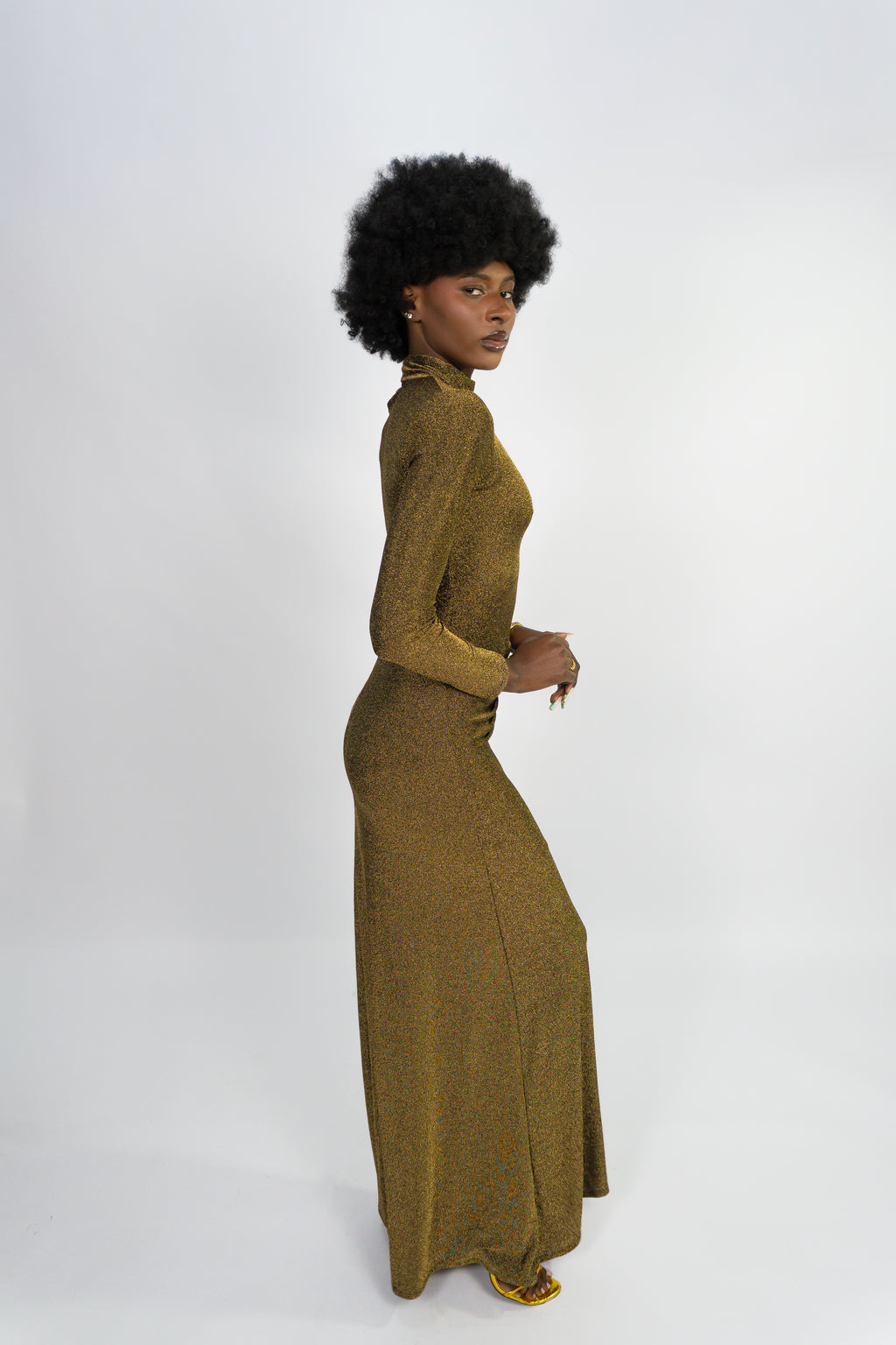 Vestido Aria Dorado
