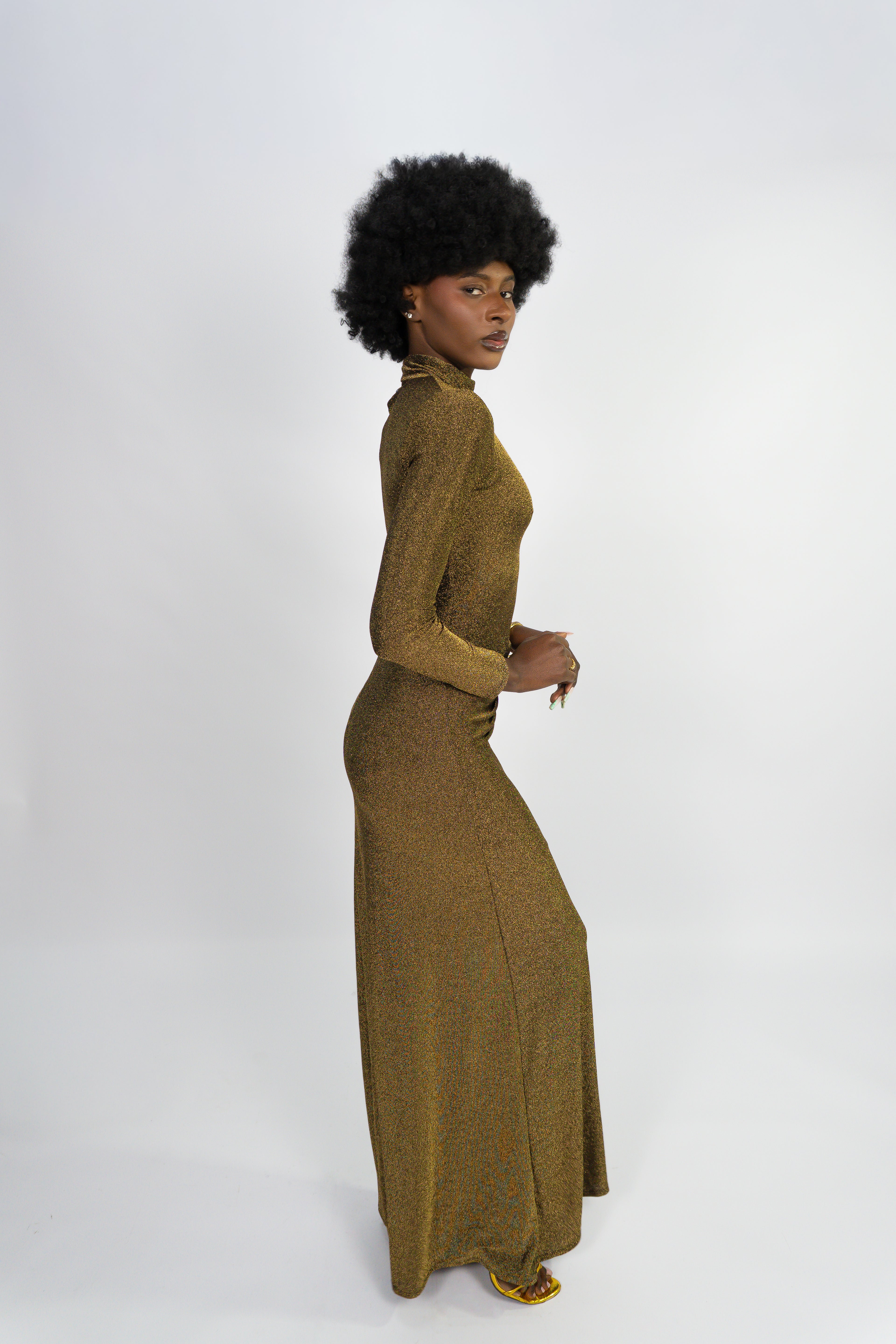 Vestido Aria Dorado