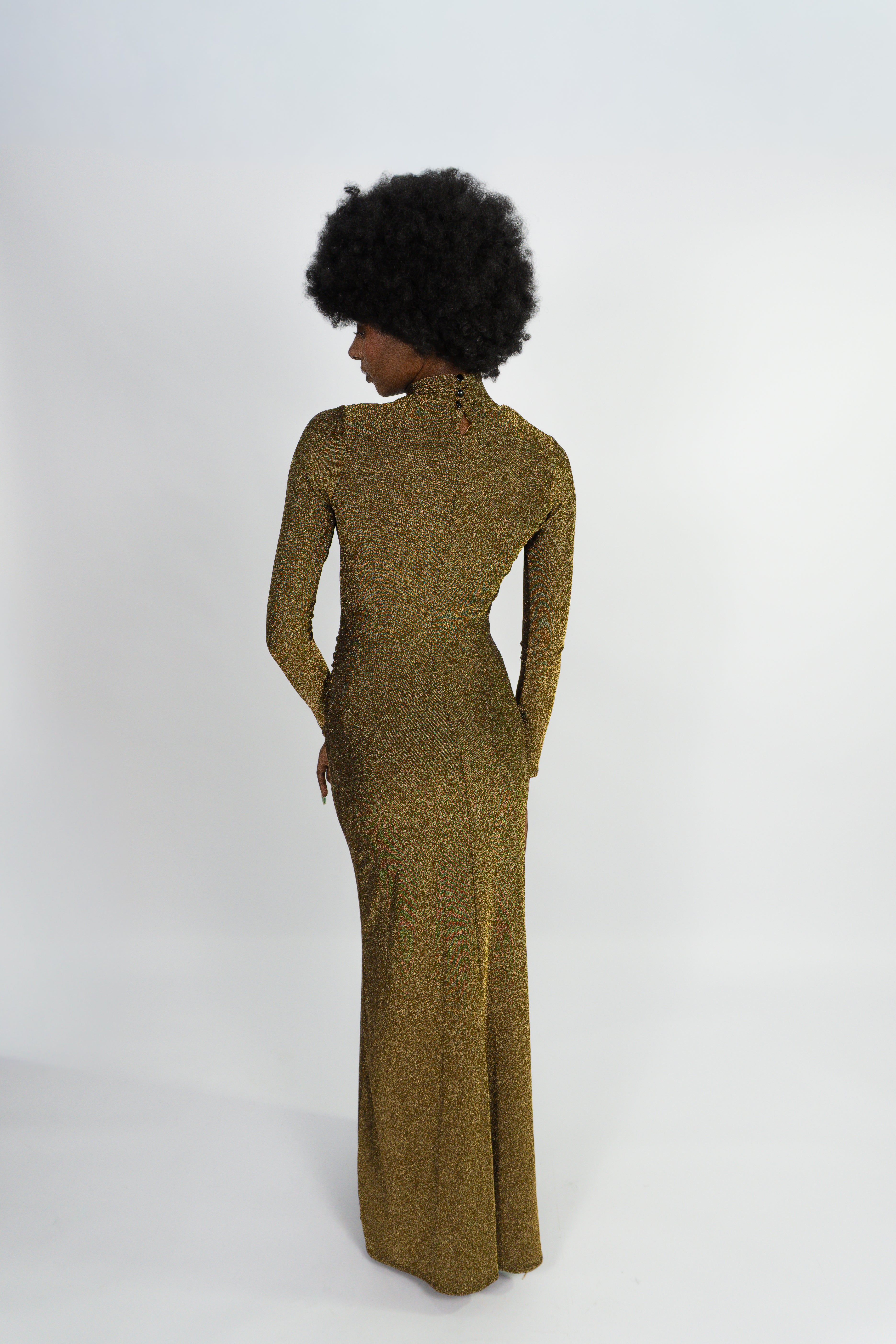 Vestido Aria Dorado