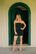 Vestido midi Straples verde