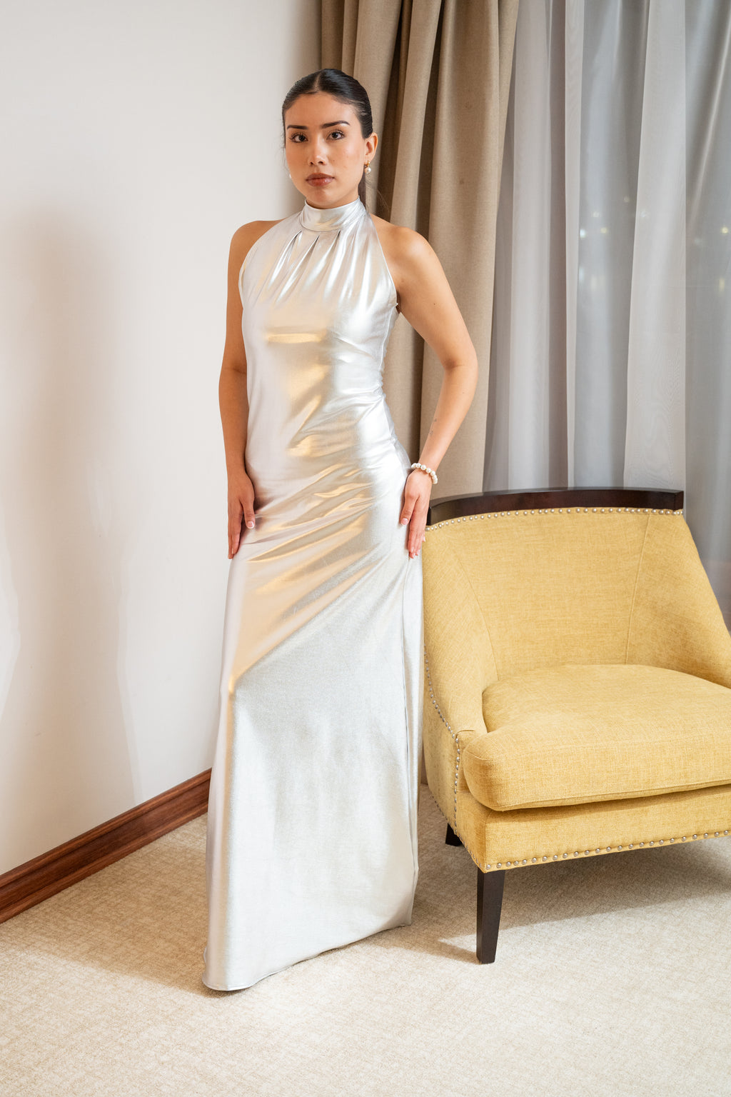 Vestido Luz Austral Plata