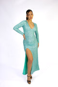 Vestido Imperial Verde Agua