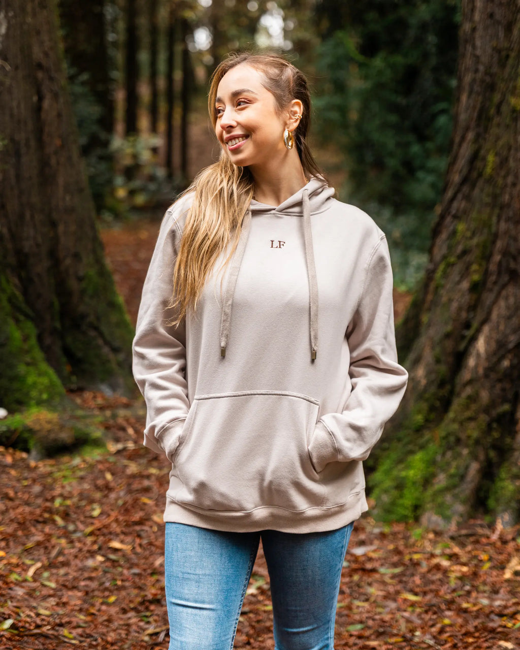 Hoodie Lady F Beige