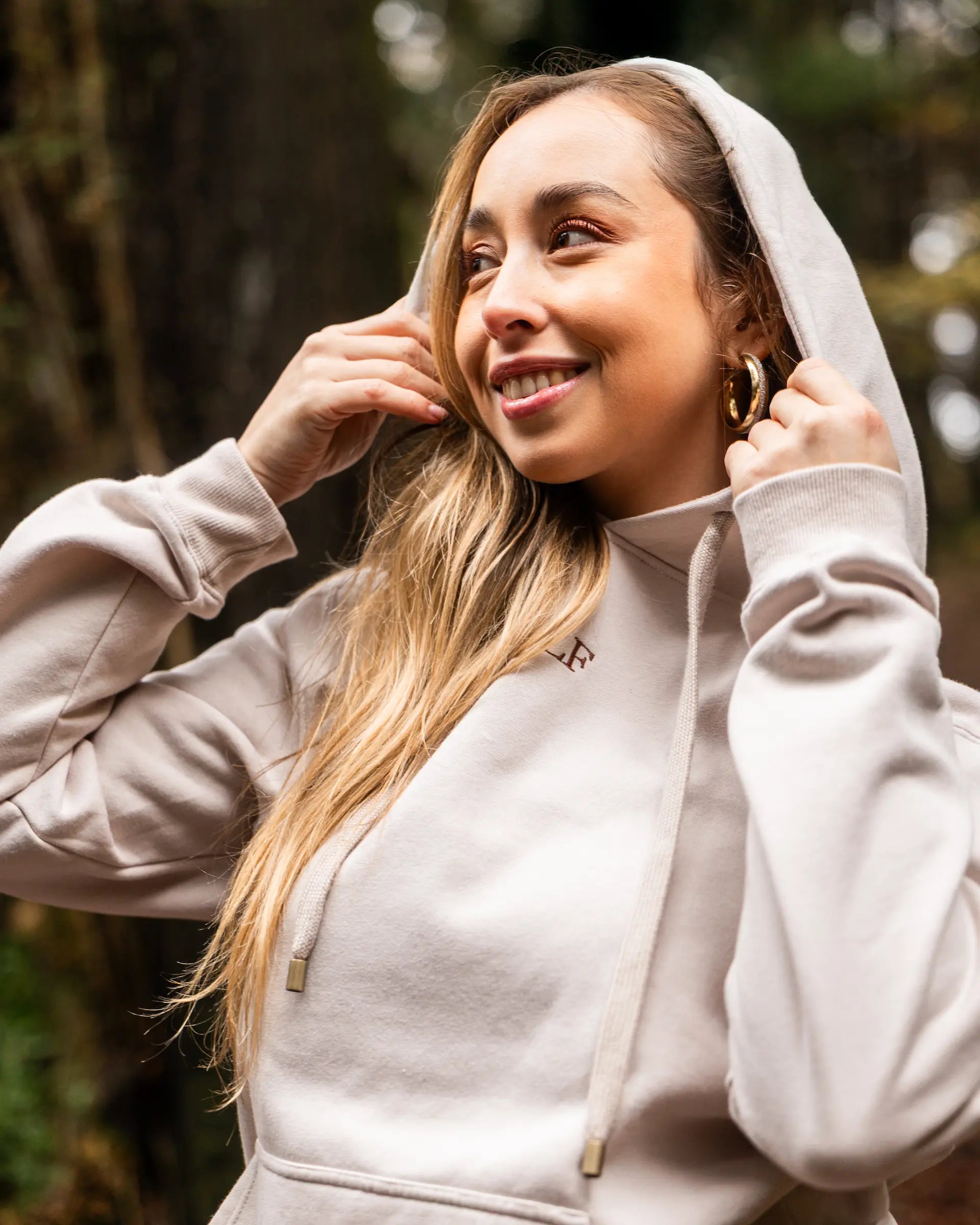 Hoodie Lady F Beige